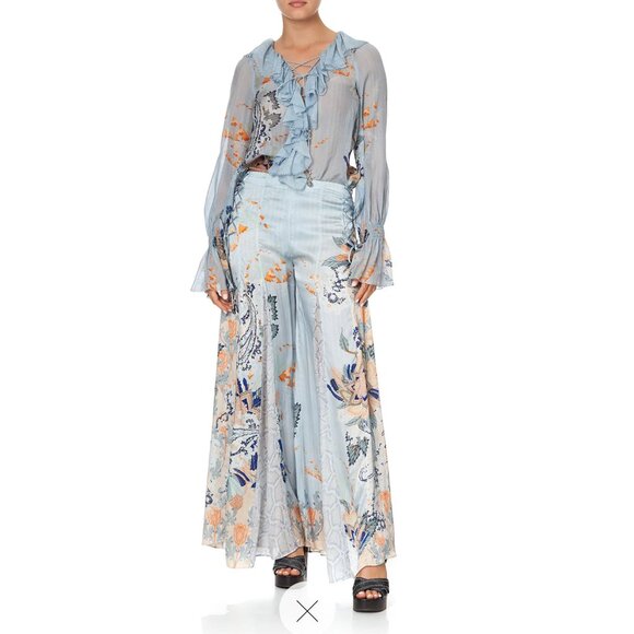 Camilla LACE UP SIDE FRASER FANTASIA Silk Pants $699 - Picture 3 of 14